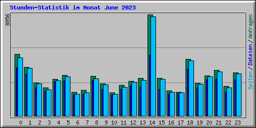 Stunden-Statistik im Monat June 2023